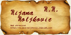 Mijana Moljković vizit kartica